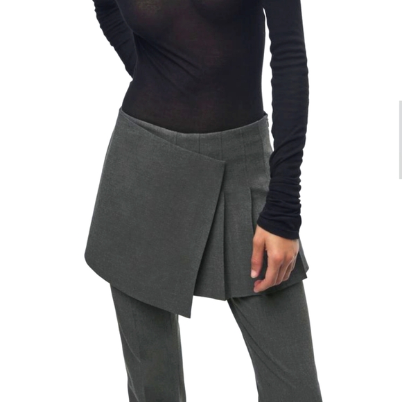 Zara WOMANS Box PLEAT Skirt Over Trousers - Picture 4 of 10